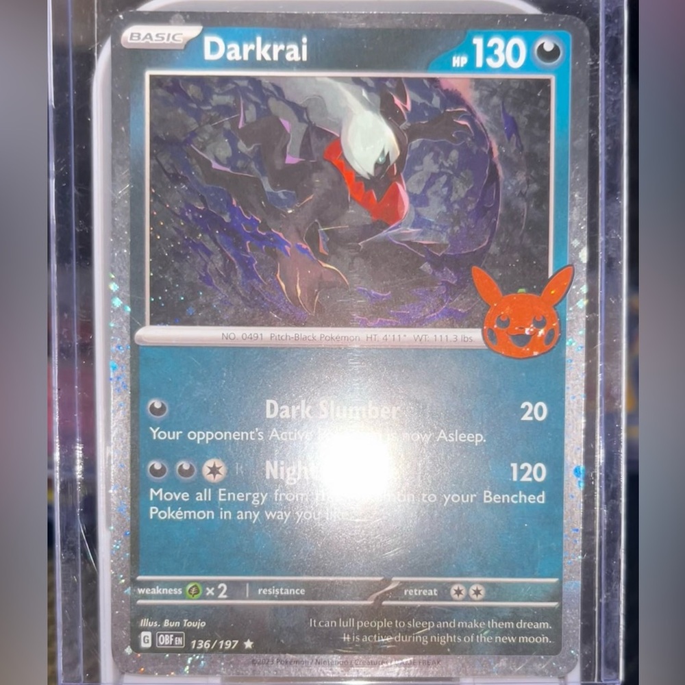 DARKRAI Pokemon TCG Halloween Trick Or Trade 2024 136/197 Holo Rare Card